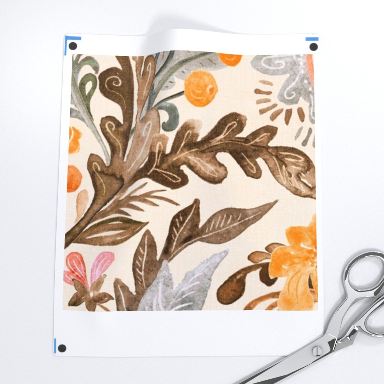 Warm Chintz Floral Bohemian Painted Soft Neutrals Blush Peach Pink Custom Printed Fabric by Spoonflower Various Fabrics by the Yard or Fat Quarter